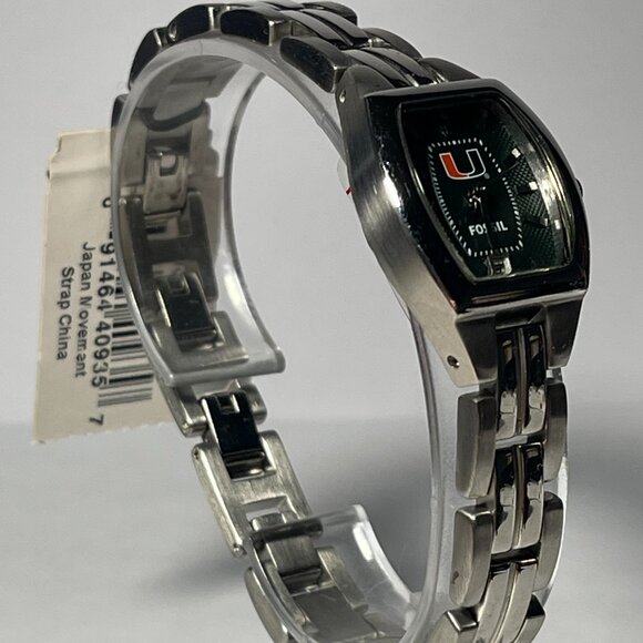Miami Hurricanes NCAA Stainless-Steel Bracelet Watch by Fossil !!NEW!! (RARE) Ja - Picture 6 of 10